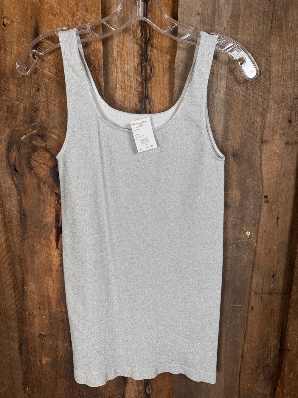 Tees by Tina Silver Shimmer Tank Top - Scoop Neck